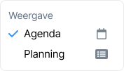 agenda weergave wijzigen